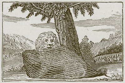 Løven og musen (gravering) av English School