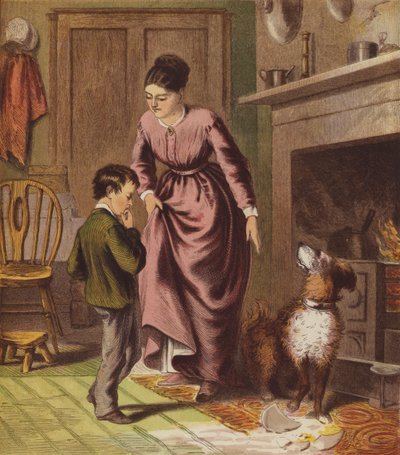 The Little Dog Trusty (colour litho)   1125818   no       norwegian Successfully Translated  Original: Repentant Mary Magdalene par Giampietrino (1 Half of 16th cen.), First Half of 16th cen. - Tempera on panel, 49x39 - State Hermitage, St. Petersburg Tran av English School