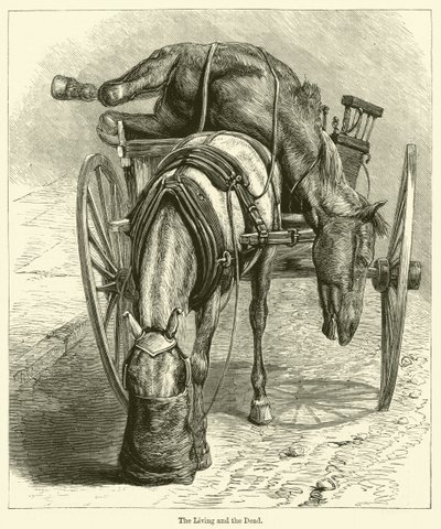 De levende og de døde (gravering) av English School