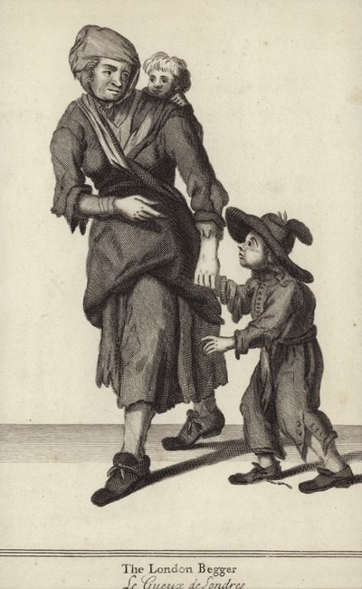 The London Beggar (gravering) av English School