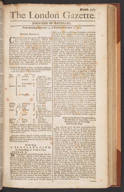 London Gazette, utgave 5573, side 1 av English School