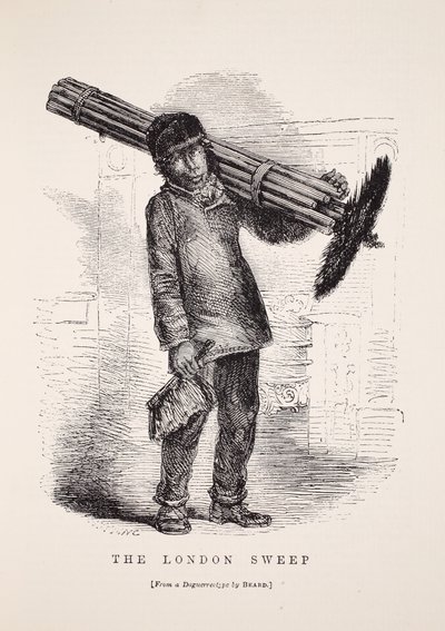 The London Sweep, fra daguerreotypien av Richard Beard, illustrasjon fra London Labour og London Poor av Henry Mayhew, pub. 1862 av English School