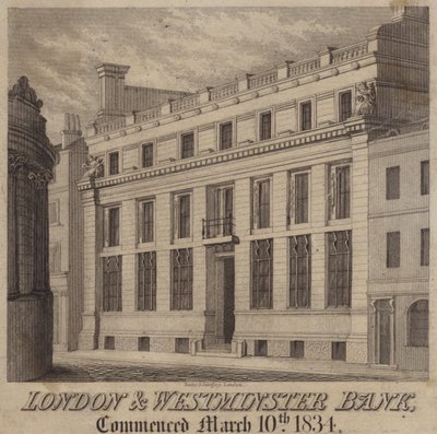 London og Westminster Bank (gravering) av English School