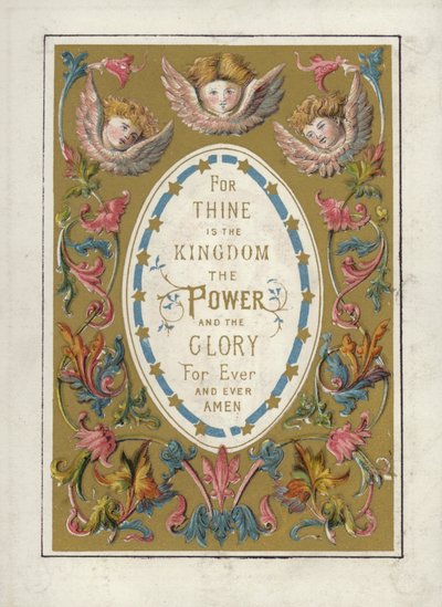Herrens bønn (farge litho) av English School