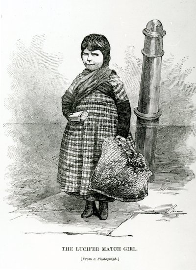 Lucifer Match Girl, ca. 1840 av English School