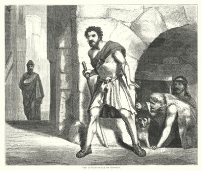 Das Versteck der Räuber (Gravur) von English School