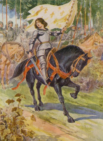The Maid of Orleans (farge litho) av English School