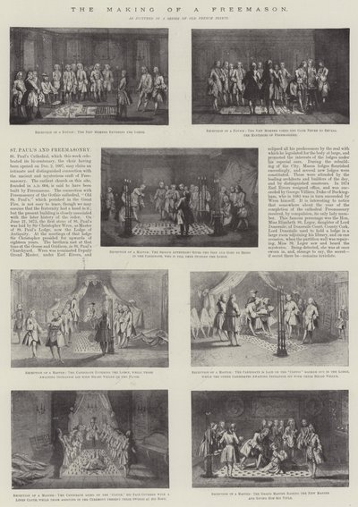 The Making of a Freemason (litho) av English School