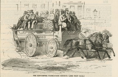 Manchester Three-Horse Omnibus av English School