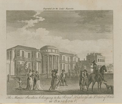 Marinepaviljongen som tilhører hans kongelige høyhet prinsen av Wales i Brighton av English School