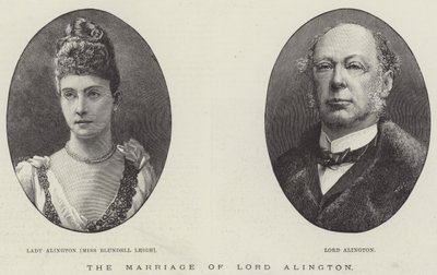 The Marriage of Lord Alington (gravering) av English School