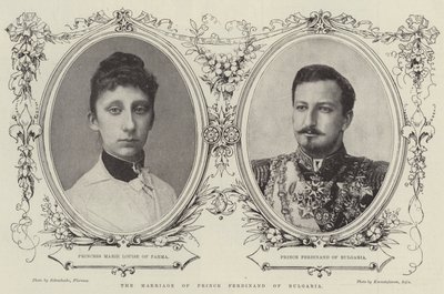 Ekteskapet til prins Ferdinand av Bulgaria (gravering) av English School