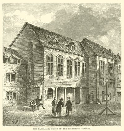 Marshalsea-fengselet i det attende århundre (gravering) av English School