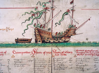 Mary Rose, fra Anthony Roll av English School