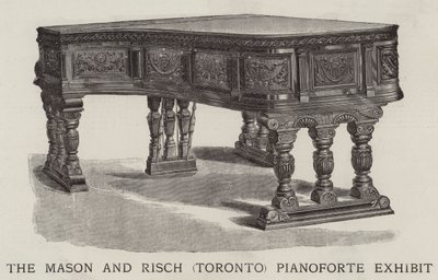The Mason and Risch (Toronto) Pianoforte-utstillingen (gravering) av English School