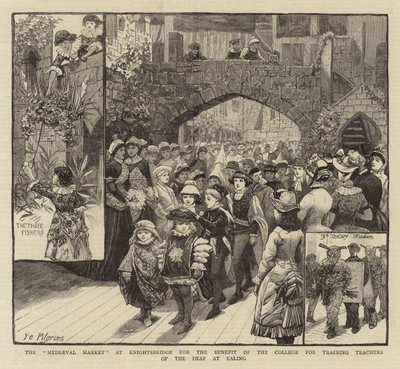 "Mediaeval Market" på Knightsbridge til fordel for College for Training Teachers of the Deaf at Ealing av English School