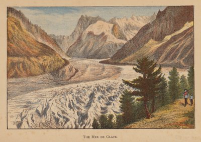 Mer de Glace (fargelitografi) av English School