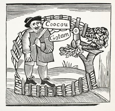 The Merry Tales of the Wise Men of Gotham, illustrasjon fra Chap-books of the Eighteenth Century av John Ashton, pub. 1882 av English School
