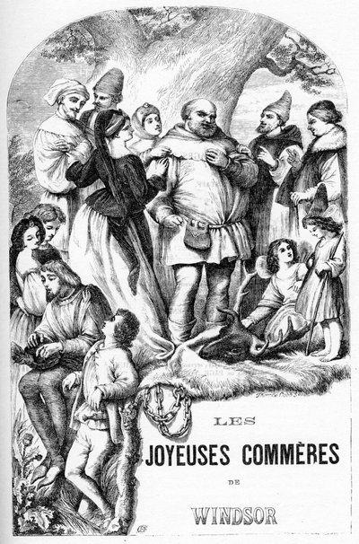 The Merry Wives of Windsor - Les Joyeuses Commeres de Windsor - Illustrasjon i "" Completes de William Shakespeare"" 1866 - Illustrasjonene og den generelle formen til denne utgaven er lånt fra Cassells illustrerte Shakespeare, utgitt i London av English School