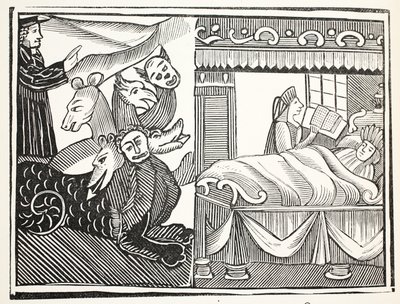 The Miracle of Miracles, illustrasjon fra Chap-books of the Eighteenth Century av John Ashton, pub. 1882 av English School