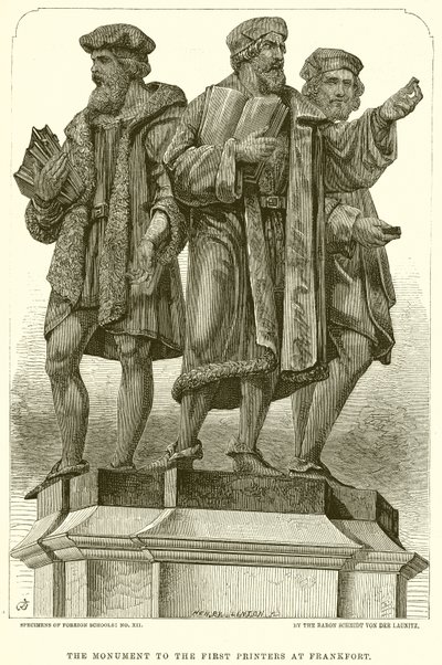Monumentet til de første skriverne i Frankfort av English School