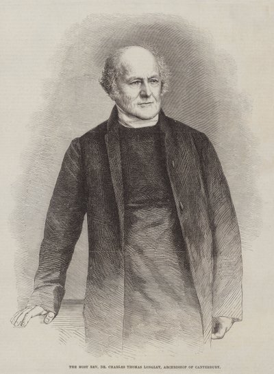 Den mest ærverdige Dr Charles Thomas Longley, erkebiskop av Canterbury (gravering) av English School