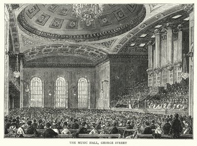 The Music Hall, George Street (gravering) av English School