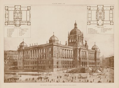 Det nasjonale bøhmiske museet, Praha (gravering) av English School