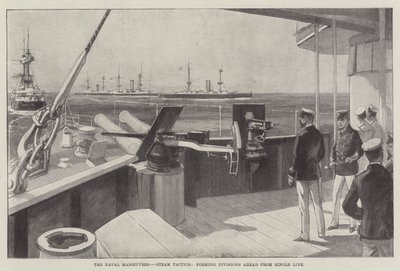 Sjømanøvrene, Steam Tactics, danner divisjoner foran fra Single Line (gravering) av English School