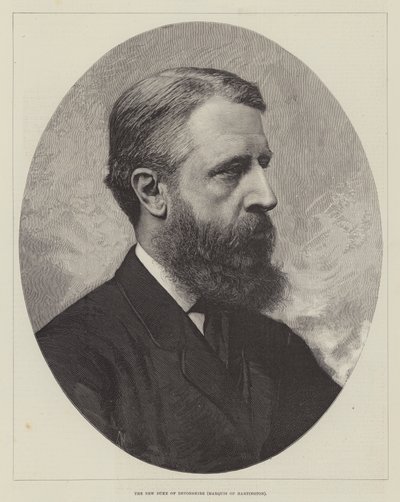 Den nye hertugen av Devonshire, markis av Hartington (gravering) av English School