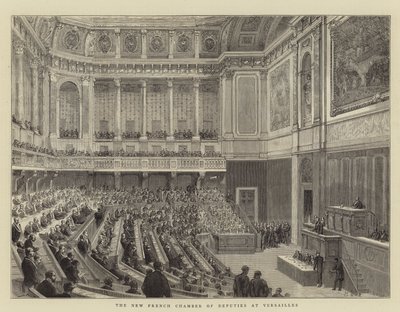 Det nye franske varakammeret i Versailles (gravering) av English School