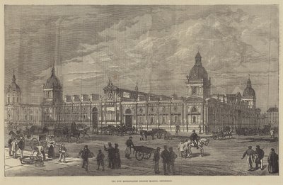 The New Metropolitan Poultry Market, Smithfield (gravering) av English School