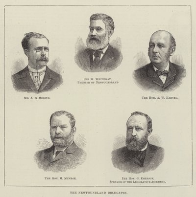 Newfoundland-delegatene (gravering) av English School
