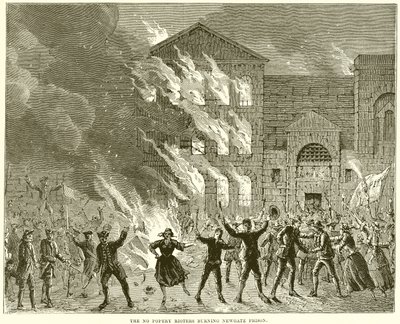 No Popery Rioters brenner Newgate Prison av English School
