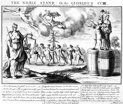 The Noble Stand, eller the Glorious CCIII Sacred to their udødelig ære ned til ettertiden, ca. 1733 av English School