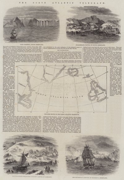 The North Atlantic Telegraph (gravering) av English School