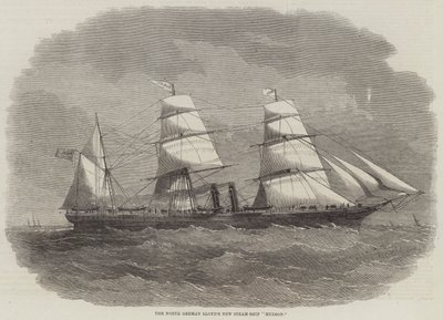 Det nordtyske Lloyd's New Steam-Ship "Hudson" (gravering) av English School