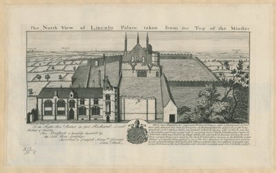 Nordutsikten over Lincoln Palace, tatt fra toppen av Minster av English School
