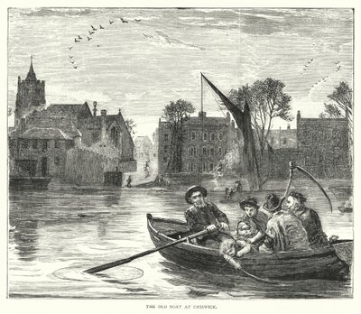 Den gamle båten ved Chiswick (gravering) av English School