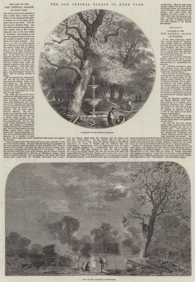 The Old Crystal Palace i Hyde Park (gravering) av English School