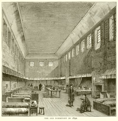 Den gamle sovesalen i 1840 av English School