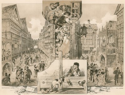 The Old London Street på Helseutstillingen; Whittingtons House, Pye Corner av English School