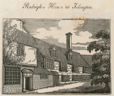 The Old Pied Bull (bak), Sir Walter Raleighs hus av English School