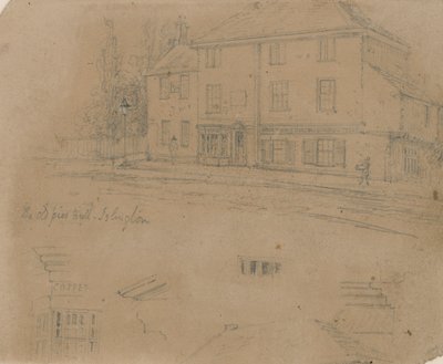 The Old Pied Bull Inn, Islington (blekk på papir) av English School
