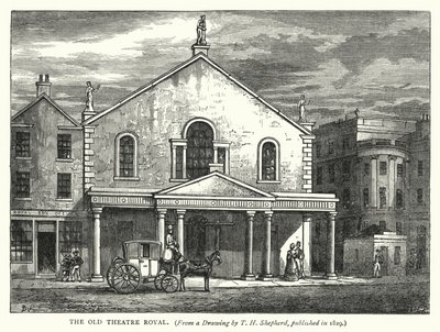 The Old Theatre Royal (gravering) av English School