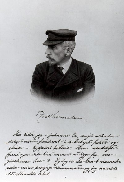 Åpningssiden til Roald Amundsens manuskript av English School