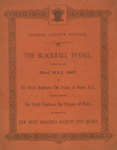 Die Eröffnung des Blackwall-Tunnels von English School