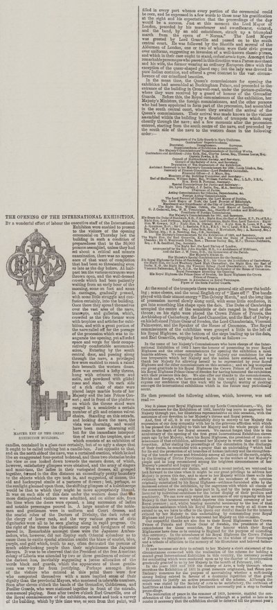 Die Eröffnung der Internationalen Ausstellung von English School