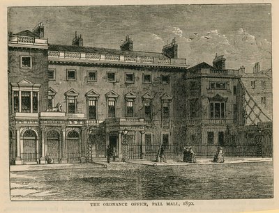 Ordnance Office, Pall Mall, 1850 av English School