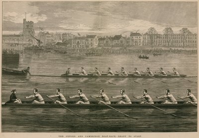 Oxford og Cambridge Boat Race - klar til start av English School